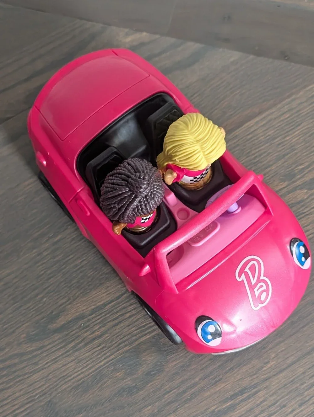 Fisher-Price Little People Barbie Convertible Sports Car Push-Along + 2 People